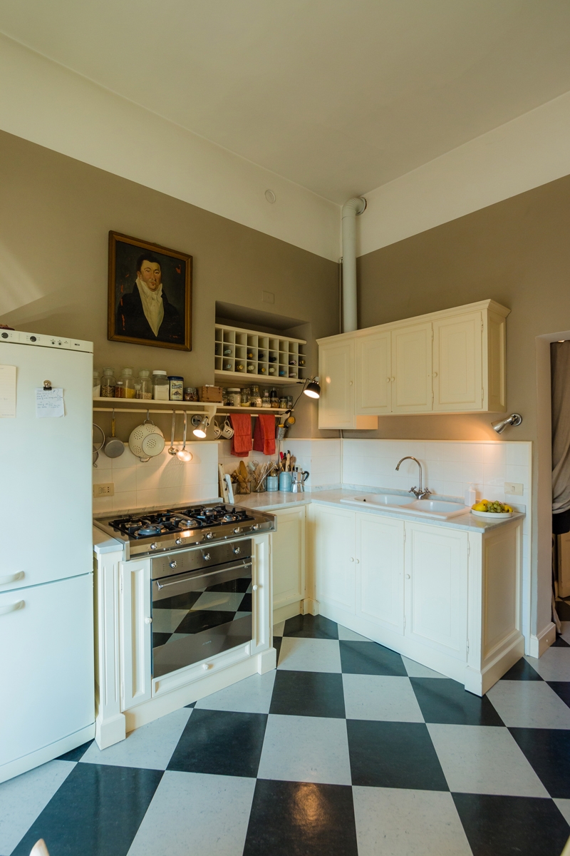 kitchen eclectic apartment Milan