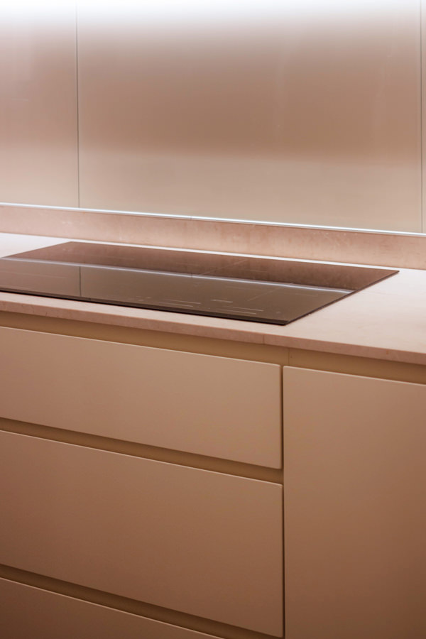 cream colored kitchen cabinets drawers recessed handle