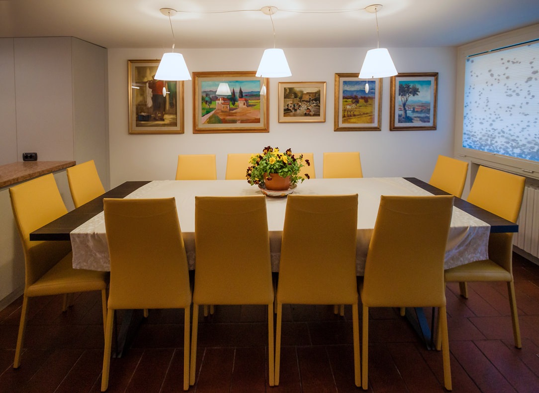 table lights in the living area