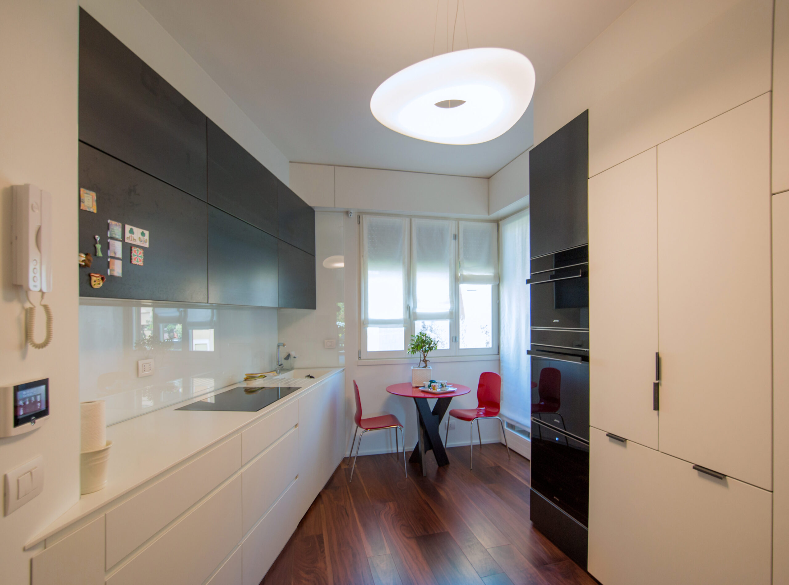  kitchen doors covered with black iron