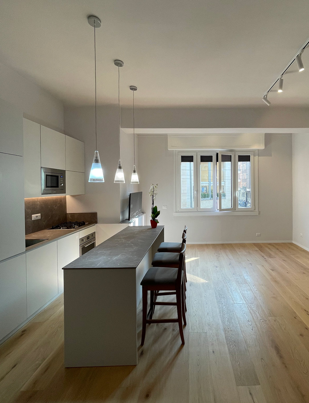 gray minimal kitchen countertops