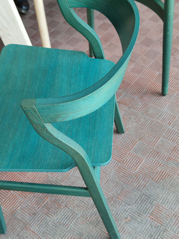 Fuorisalone ash stained aqua green