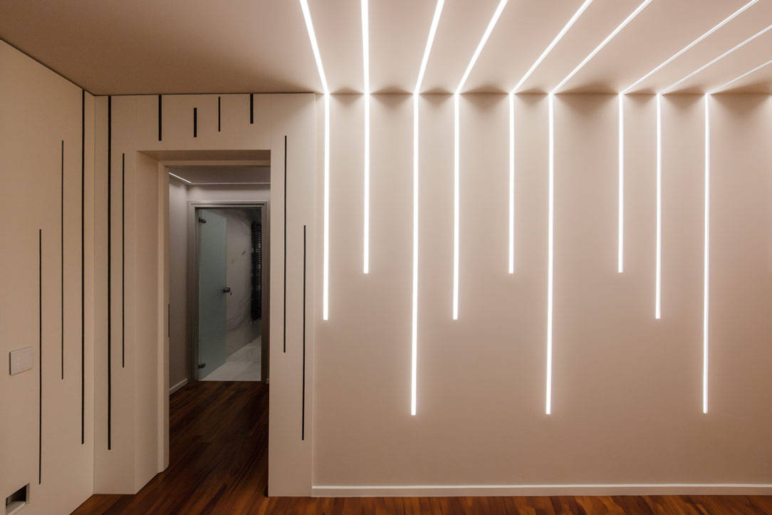 Parete ingresso LED pioggia di luce