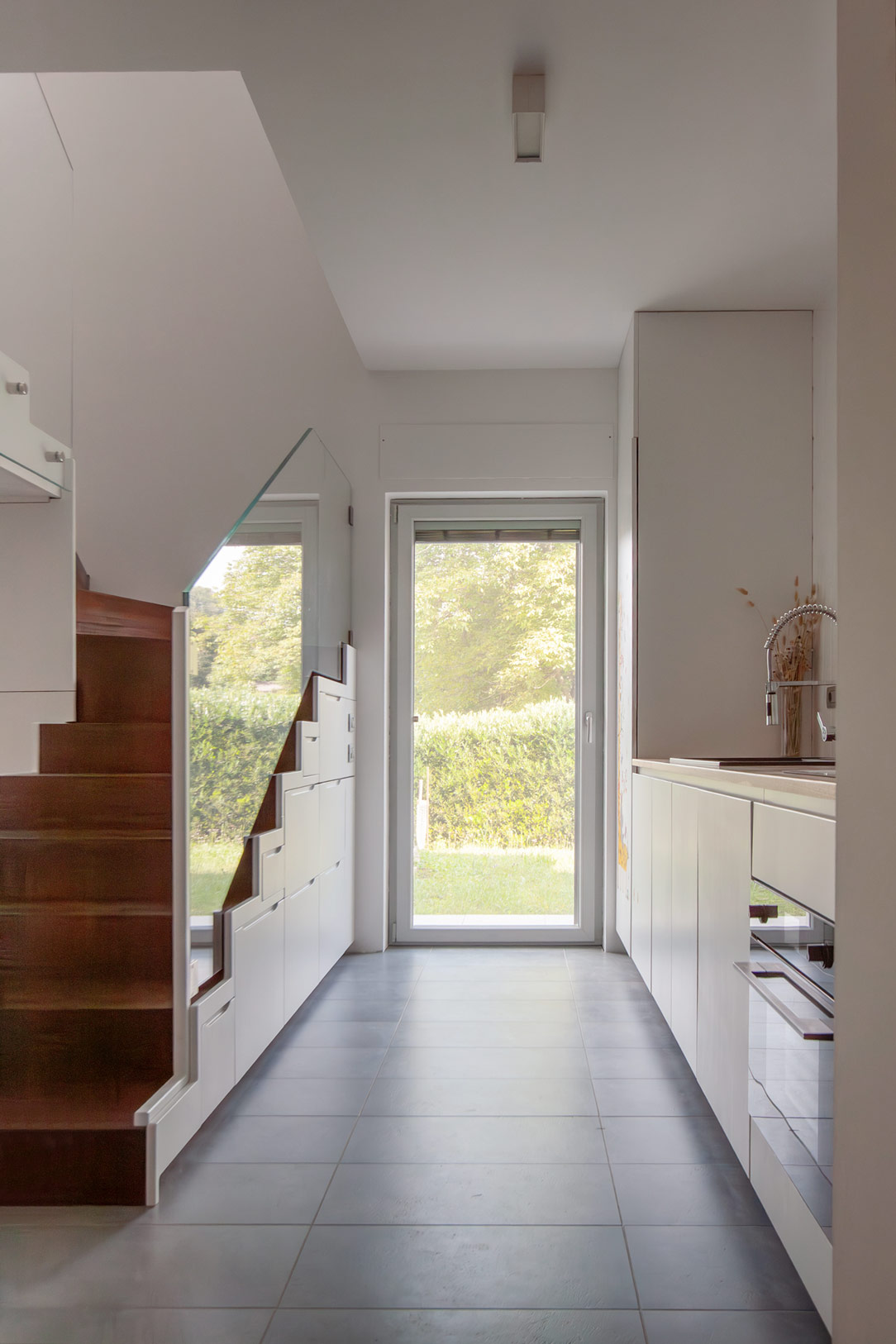 kitchen entrance and multifunctional stairs