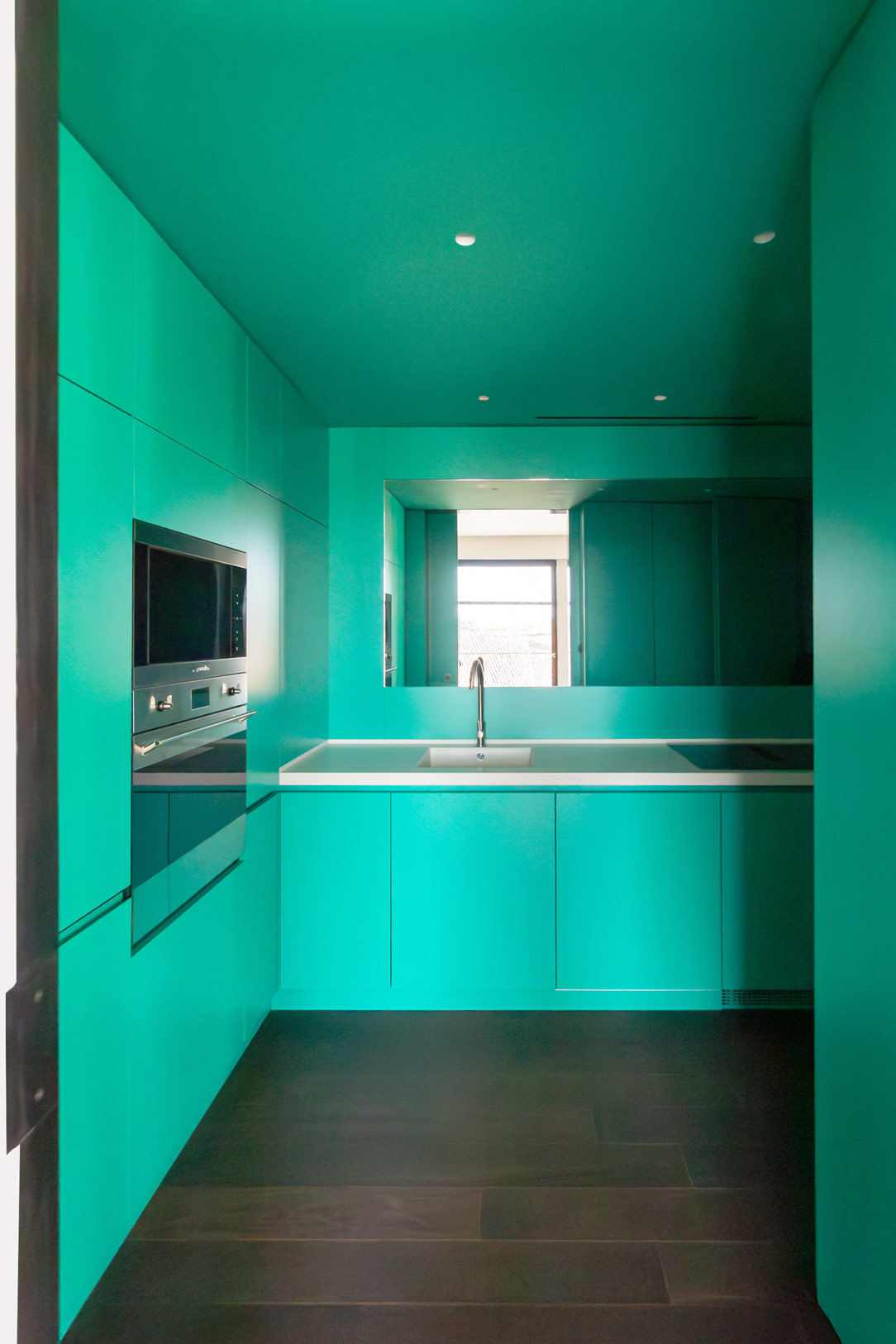 cucina verde acqua
