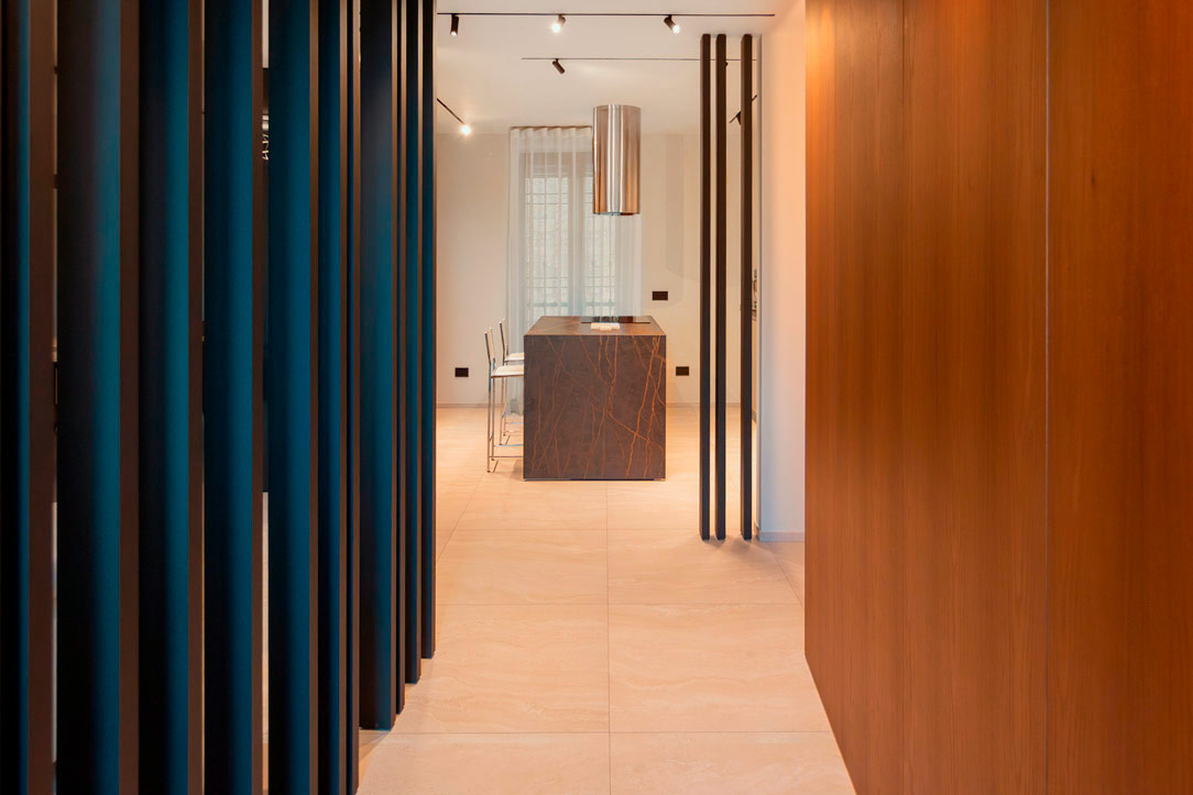 ingresso e cucina rovere antracite
