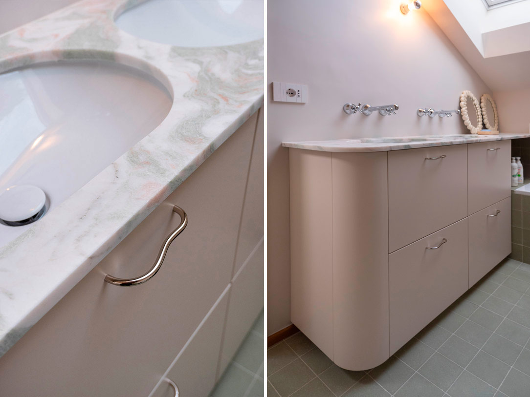 mobile bagno laccato doppio lavello