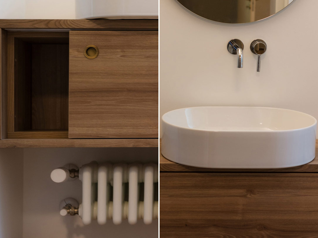 dettagli bagno bilaminato rovere