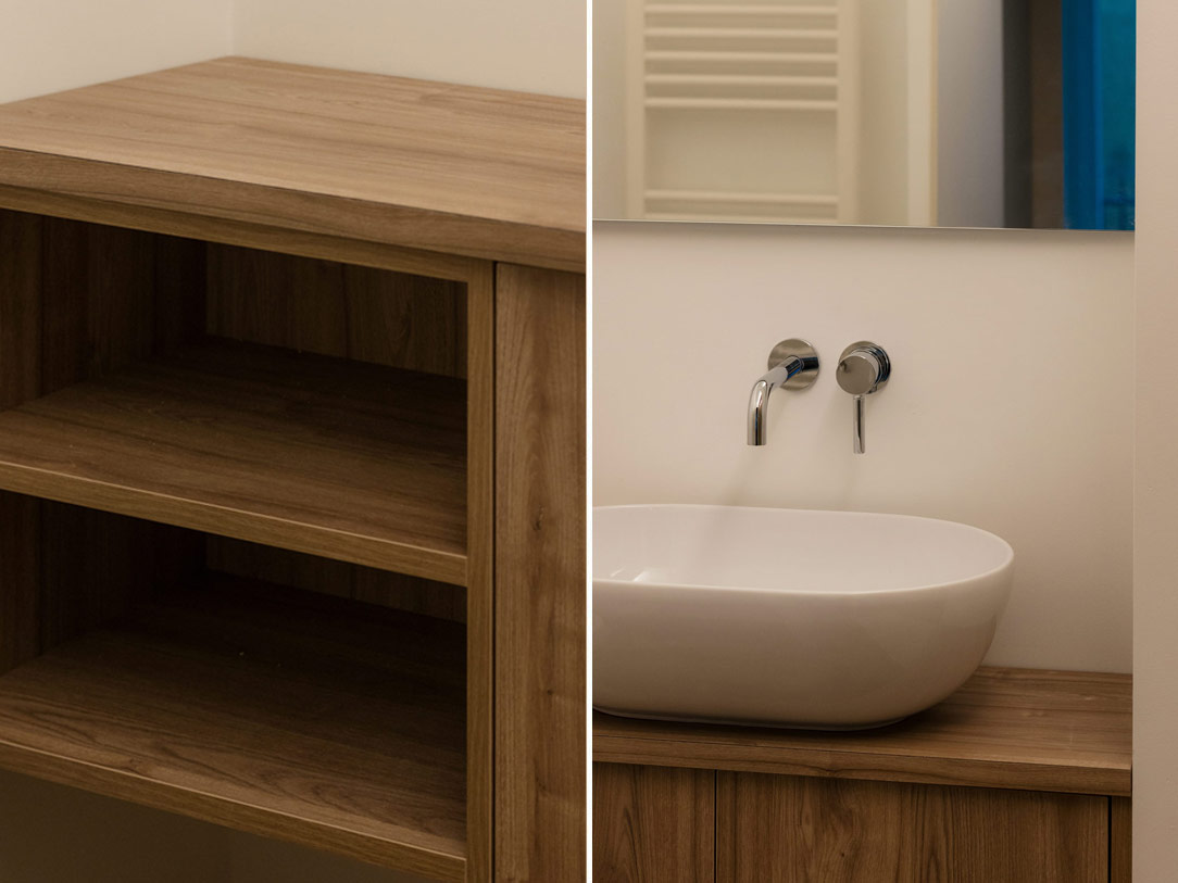 dettagli bagno rovere